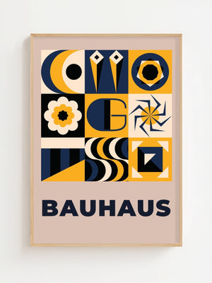 Symbol Grid Bauhaus Plakat - 21 x 29.7 cm - Nellastore