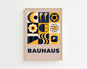Symbol Grid Bauhaus Plakat - 21 x 29.7 cm - Nellastore