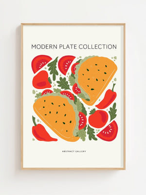 Taco Plate Collection Plakat - 21 x 29.7 cm - Nellastore