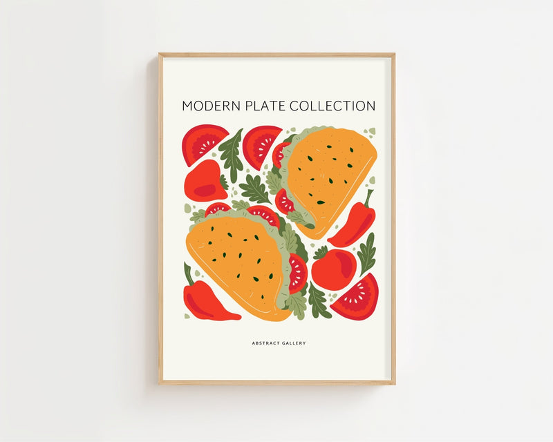 Taco Plate Collection Plakat - 21 x 29.7 cm - Nellastore
