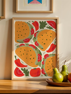Taco Spread Plakat - 21 x 29.7 cm - Nellastore