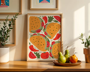 Taco Spread Plakat - 21 x 29.7 cm - Nellastore