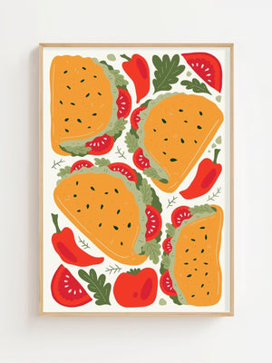 Taco Spread Plakat - 21 x 29.7 cm - Nellastore