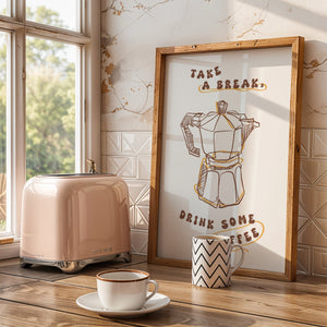 Take a Break Espresso Plakat - 21 x 29.7 cm - Nellastore