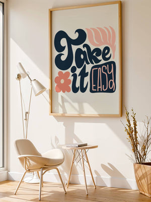 Take It Easy Plakat - 21 x 29.7 cm - Nellastore