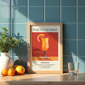 Tequila Sunrise Plakat - 21 x 29.7 cm (A4) - Nellastore