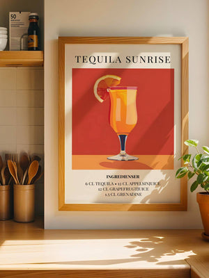 Tequila Sunrise Plakat - 21 x 29.7 cm (A4) - Nellastore