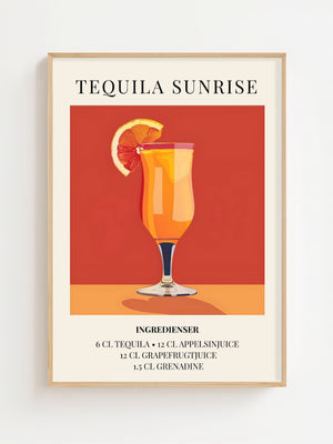 Tequila Sunrise Plakat - 21 x 29.7 cm (A4) - Nellastore