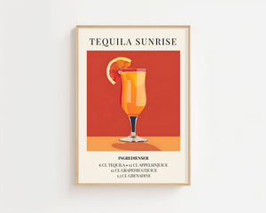 Tequila Sunrise Plakat - 21 x 29.7 cm (A4) - Nellastore