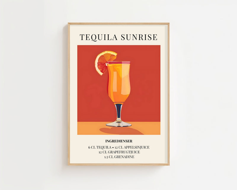 Tequila Sunrise Plakat - 21 x 29.7 cm (A4) - Nellastore