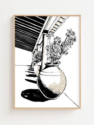 Terrace Vase Plakat - 21 x 29.7 cm - Nellastore