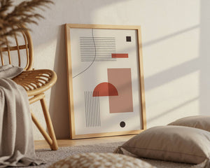 Terracotta Grid Plakat - 21 x 29.7 cm - Nellastore