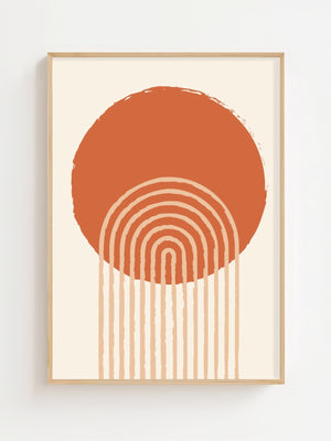 Terracotta Rainbow Arc Plakat - 21 x 29.7 cm - Nellastore