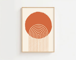 Terracotta Rainbow Arc Plakat - 21 x 29.7 cm - Nellastore