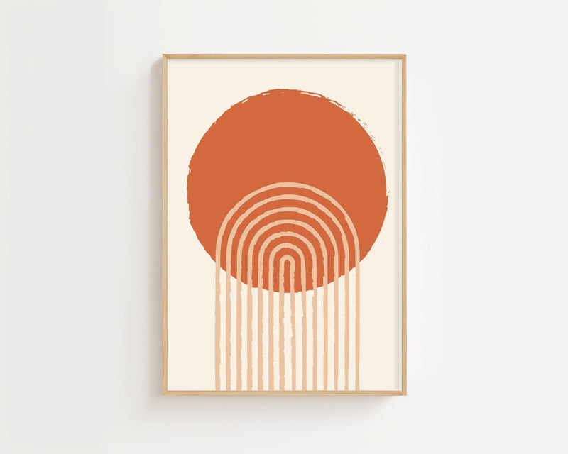 Terracotta Rainbow Arc Plakat - 21 x 29.7 cm - Nellastore