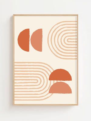 Textured Geometry Bauhaus Plakat - 21 x 29.7 cm - Nellastore