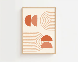 Textured Geometry Bauhaus Plakat - 21 x 29.7 cm - Nellastore