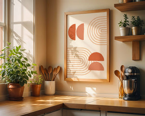 Textured Geometry Bauhaus Plakat - 21 x 29.7 cm - Nellastore