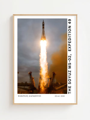 The Soyuz MS - 02, Expedition 49 Plakat - 21 x 29.7 cm (A4) - Nellastore