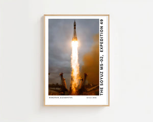 The Soyuz MS - 02, Expedition 49 Plakat - 21 x 29.7 cm (A4) - Nellastore