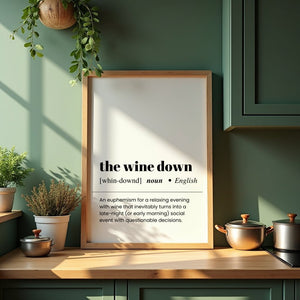 The Wine Down Plakat - 21 x 29.7 cm (A4) - Nellastore