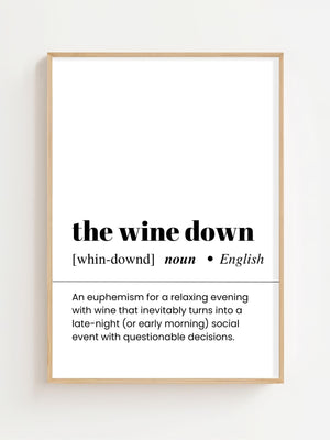 The Wine Down Plakat - 21 x 29.7 cm (A4) - Nellastore
