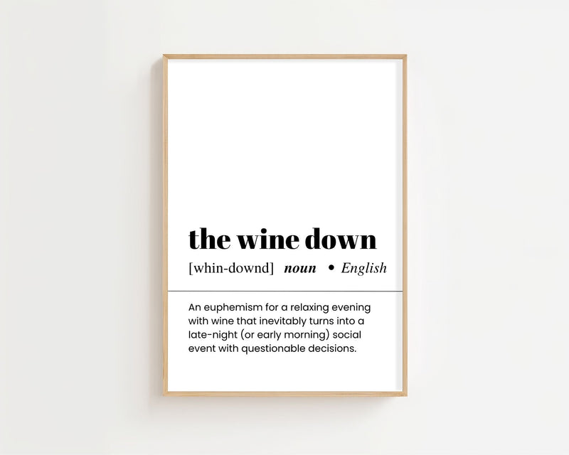 The Wine Down Plakat - 21 x 29.7 cm (A4) - Nellastore
