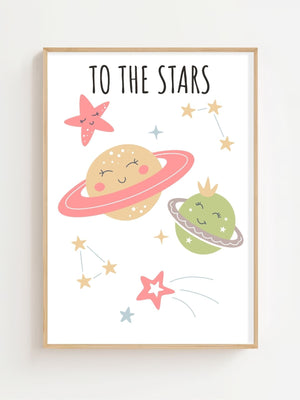 To The Stars Plakat - 21 x 29.7 cm (A4) - Nellastore