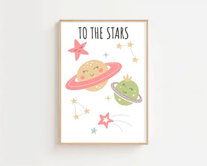 To The Stars Plakat - 21 x 29.7 cm (A4) - Nellastore