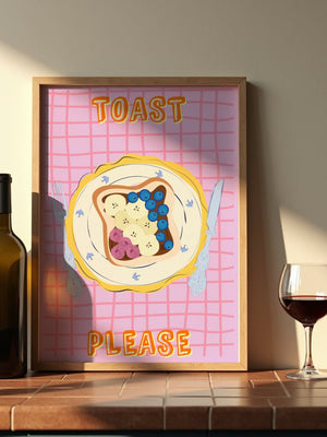 Toast Please Plakat - 21 x 29.7 cm - Nellastore