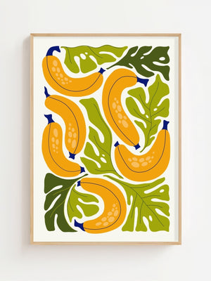 Tropical Banana Leaf Plakat - 21 x 29.7 cm - Nellastore