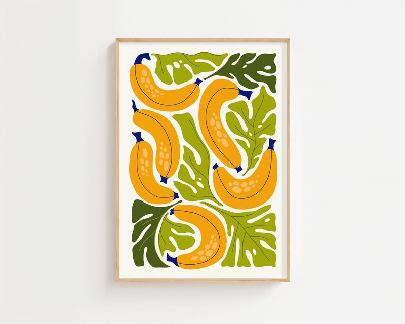 Tropical Banana Leaf Plakat - 21 x 29.7 cm - Nellastore