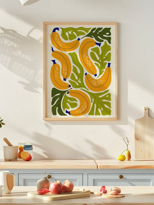 Tropical Banana Leaf Plakat - 21 x 29.7 cm - Nellastore