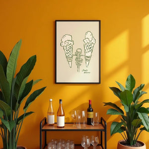 Twin Cones Sketch Plakat - 21 x 29.7 cm - Nellastore