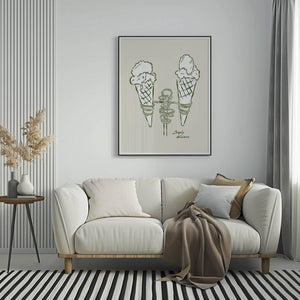 Twin Cones Sketch Plakat - 21 x 29.7 cm - Nellastore
