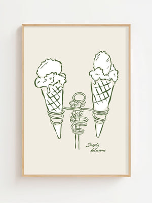 Twin Cones Sketch Plakat - 21 x 29.7 cm - Nellastore