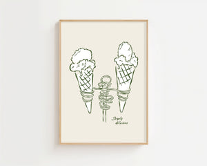 Twin Cones Sketch Plakat - 21 x 29.7 cm - Nellastore