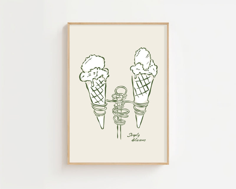 Twin Cones Sketch Plakat - 21 x 29.7 cm - Nellastore