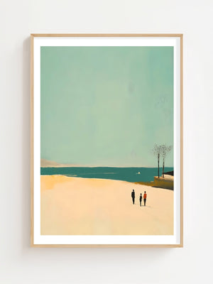 Two Figures On Beach Plakat - 21 x 29.7 cm (A4) - Nellastore