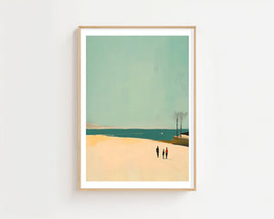 Two Figures On Beach Plakat - 21 x 29.7 cm (A4) - Nellastore