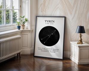 Tyren Stjernetegn Plakat - 21 x 29.7 cm - Nellastore