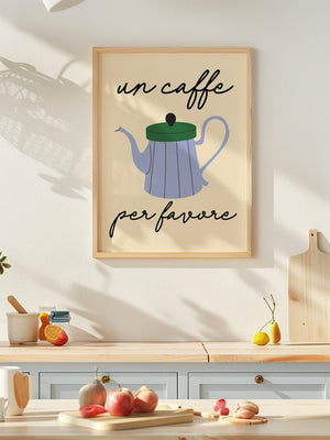 Un Caffè Per Favore Plakat - 21 x 29.7 cm - Nellastore