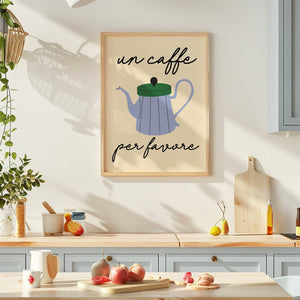 Un Caffè Per Favore Plakat - 21 x 29.7 cm - Nellastore