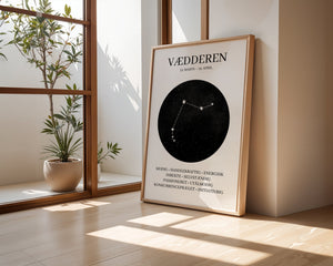 Vædderen Stjernetegn Plakat - 21 x 29.7 cm - Nellastore