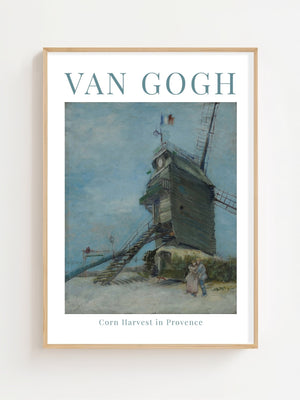 Van Gogh - Corn Harvest In Provence Plakat - 21 x 29.7 cm (A4) - Nellastore