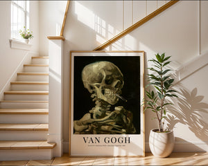 Van Gogh - Head Of A Skeleton With A Burning Cigarette Plakat - 21 x 29.7 cm (A4) - Nellastore