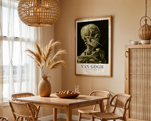 Van Gogh - Head Of A Skeleton With A Burning Cigarette Plakat - 21 x 29.7 cm (A4) - Nellastore