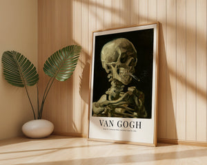 Van Gogh - Head Of A Skeleton With A Burning Cigarette Plakat - 21 x 29.7 cm (A4) - Nellastore