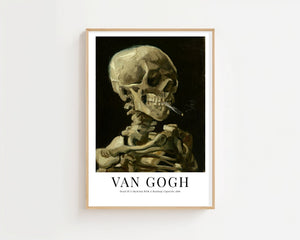 Van Gogh - Head Of A Skeleton With A Burning Cigarette Plakat - 21 x 29.7 cm (A4) - Nellastore
