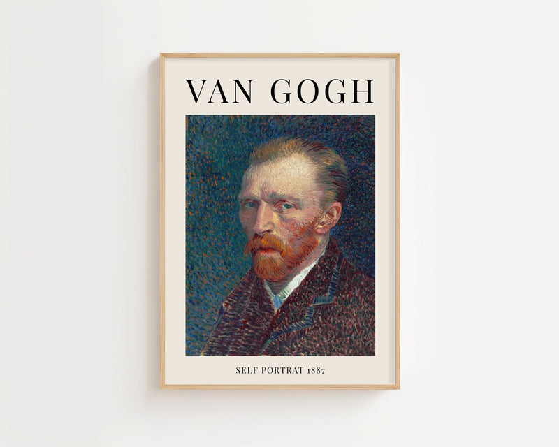Van Gogh - Self Portrait II Plakat - 21 x 29.7 cm (A4) - Nellastore